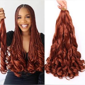 6PK Ginger French Curl Braiding Hair